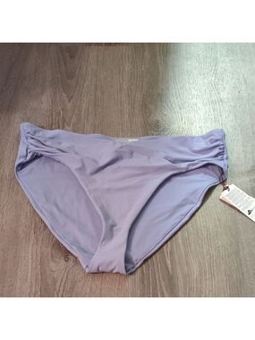 Calia Pero Dusk Mid Rise Shirred V Front Swim Bottoms Size XXL